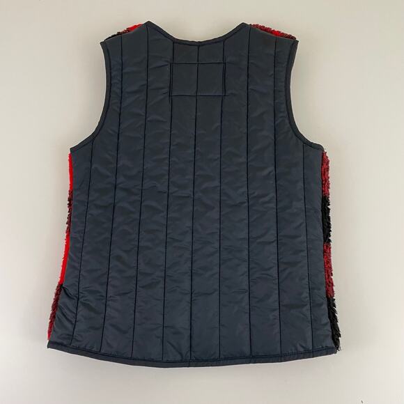 Obermeyer Vest Kid's Size 6 Red Black Plaid Sherpa Full Zip Outdoor Ski Children - Picture 2 of 9